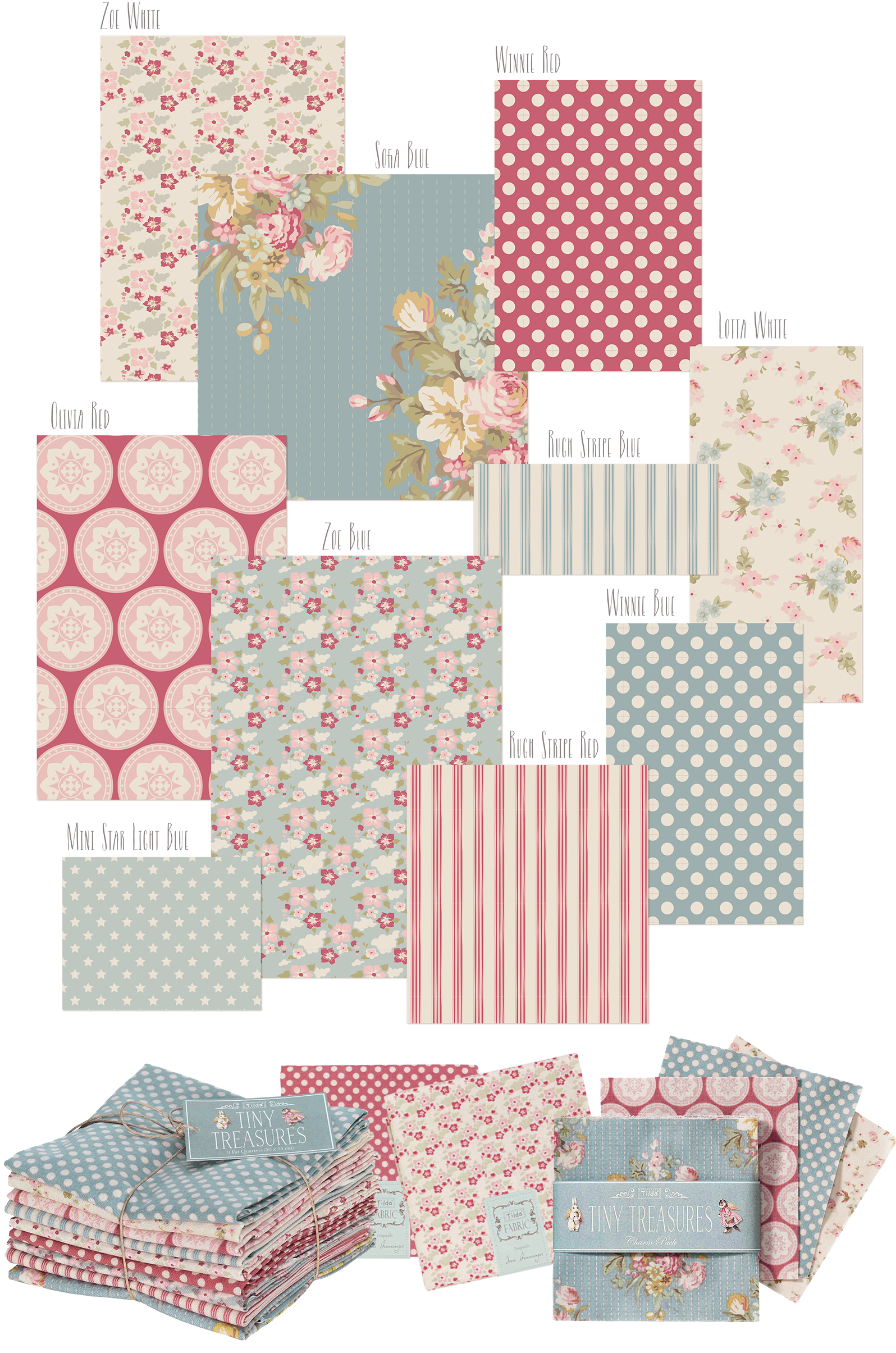 The “Tiny Treasures fabric collection” - Tildas World