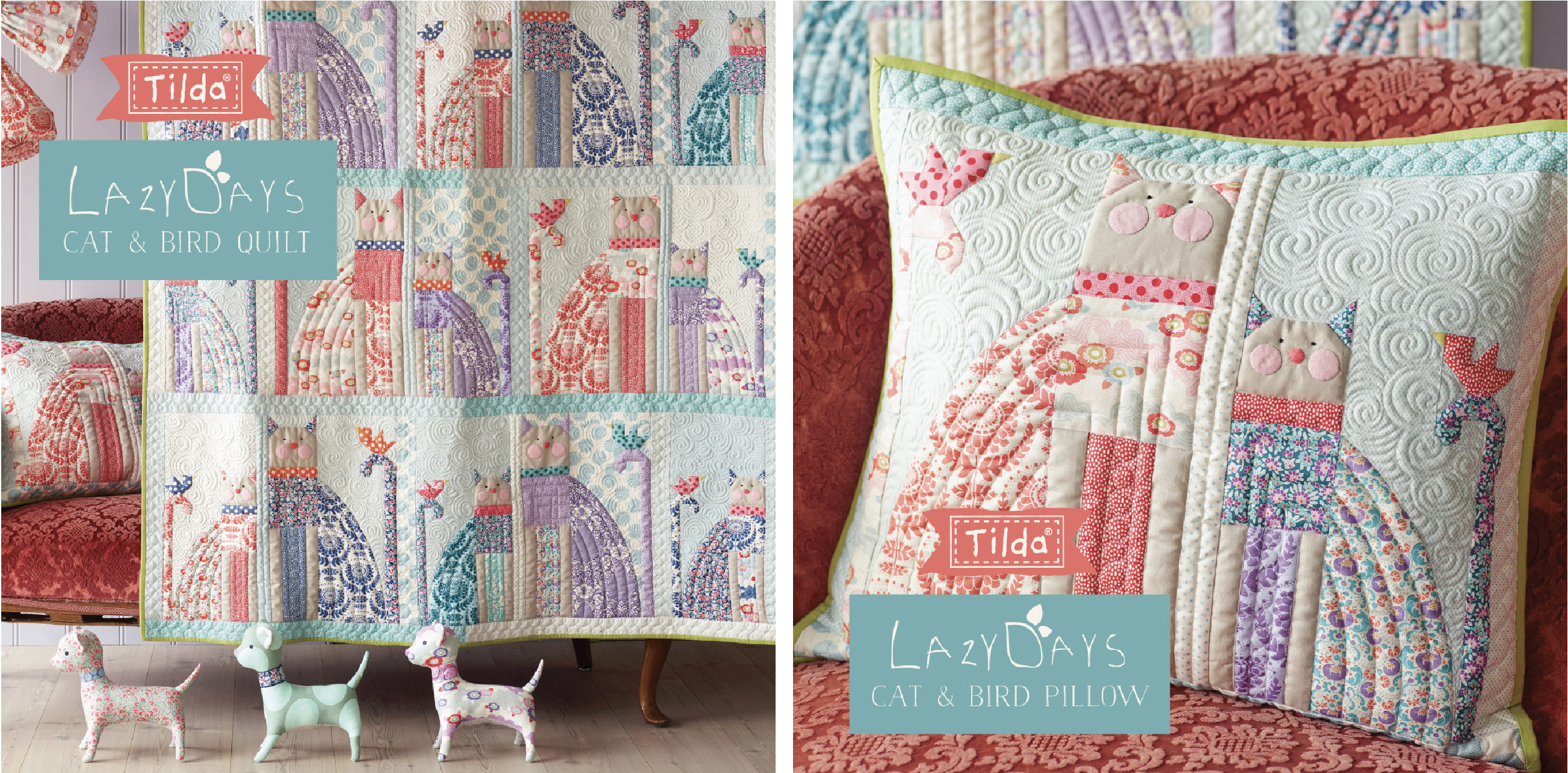 Cat & Bird Quilt – Tildas World